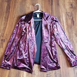 Vintage Sag Harbor Large Blazer Burgundy Paisley